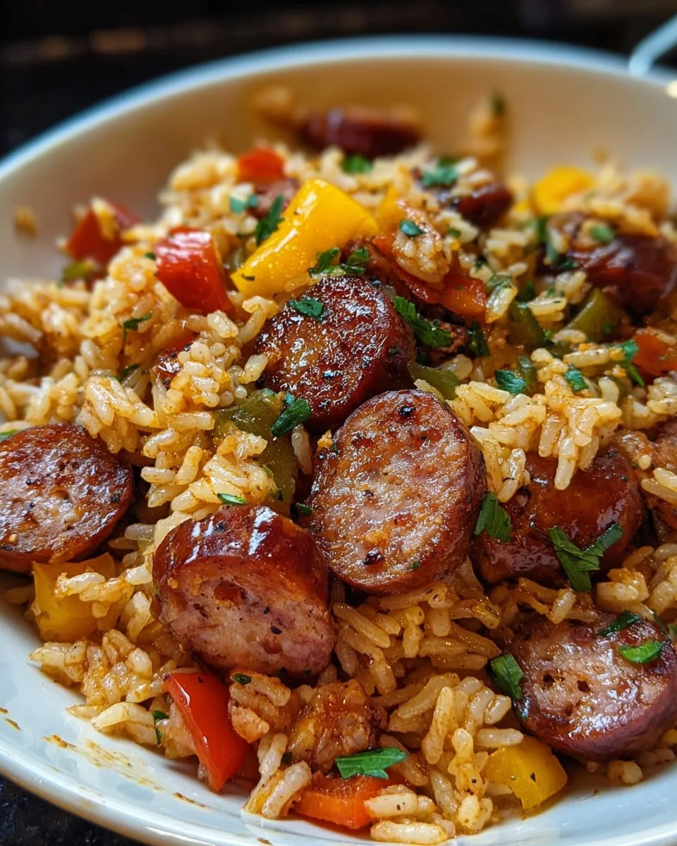 Cajun Sausage and Rice Skillet
