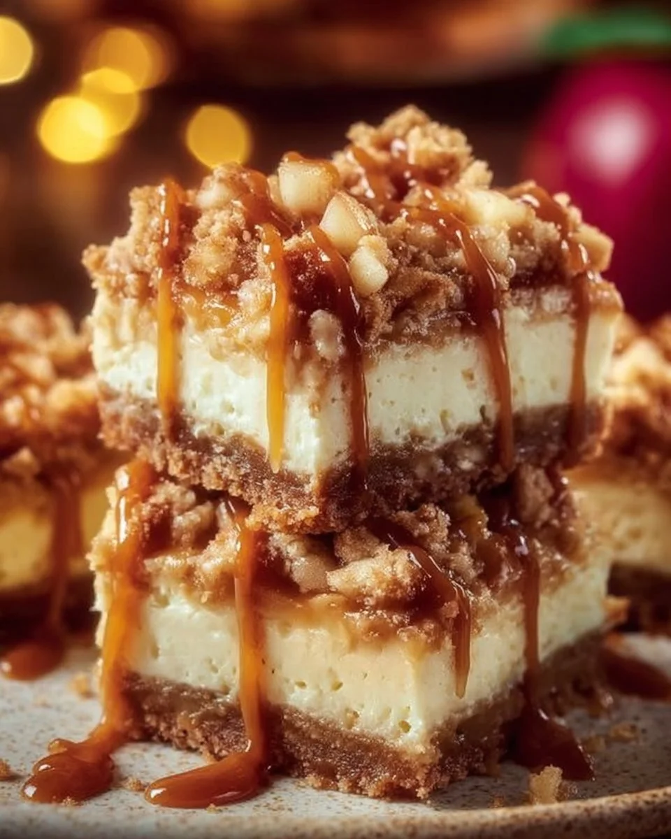 Caramel Apple Cheesecake Bars