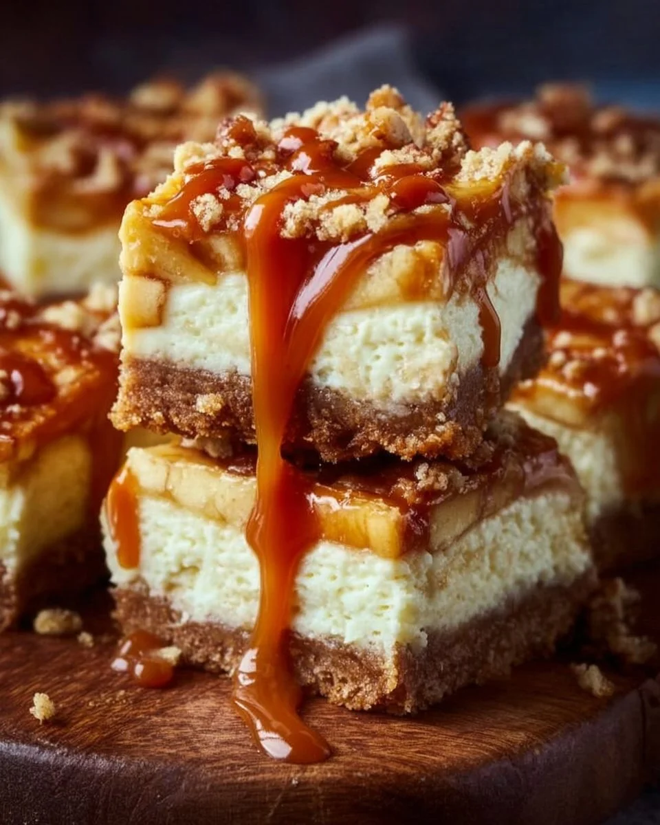 Caramel Apple Cheesecake Bars