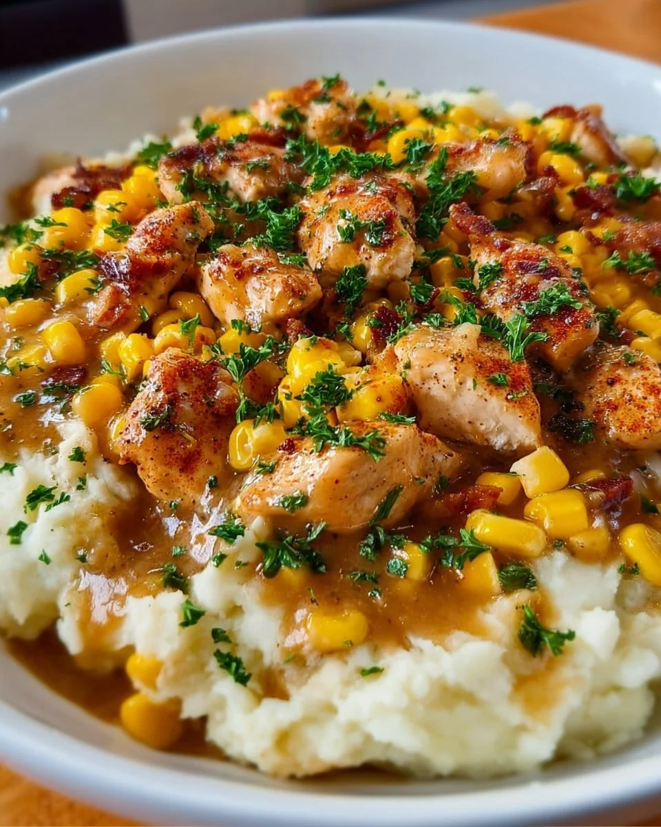 Chicken Mashed Potato Bowls