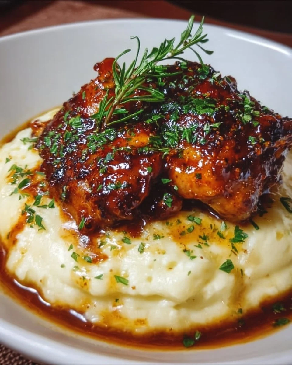 Chipotle Honey Chicken Thighs With Smoked Gouda Mashed Potatoes