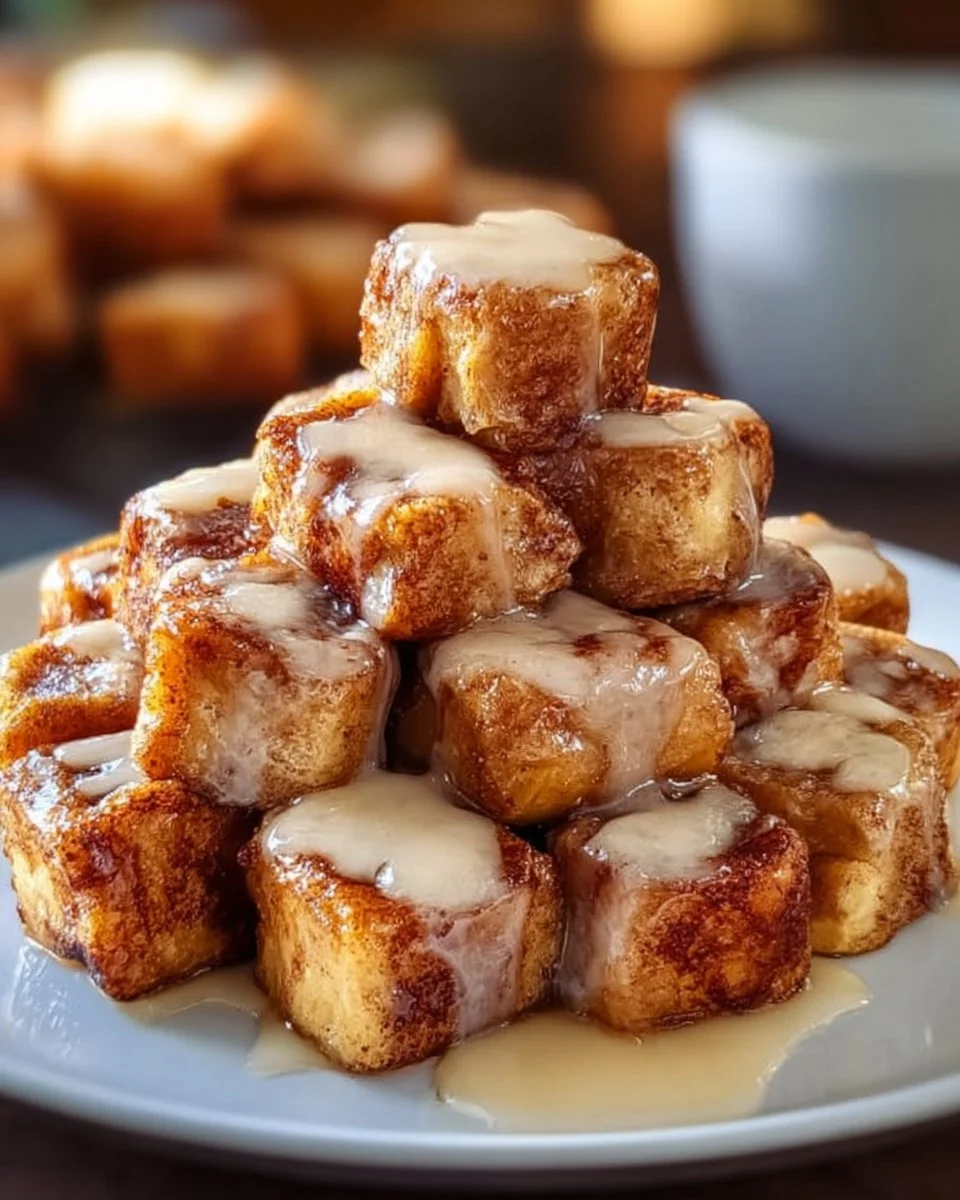 Cinnamon Roll French Toast Bites