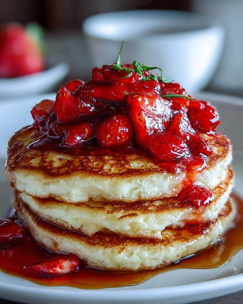 Cottage Cheese Pancakes Strawberry