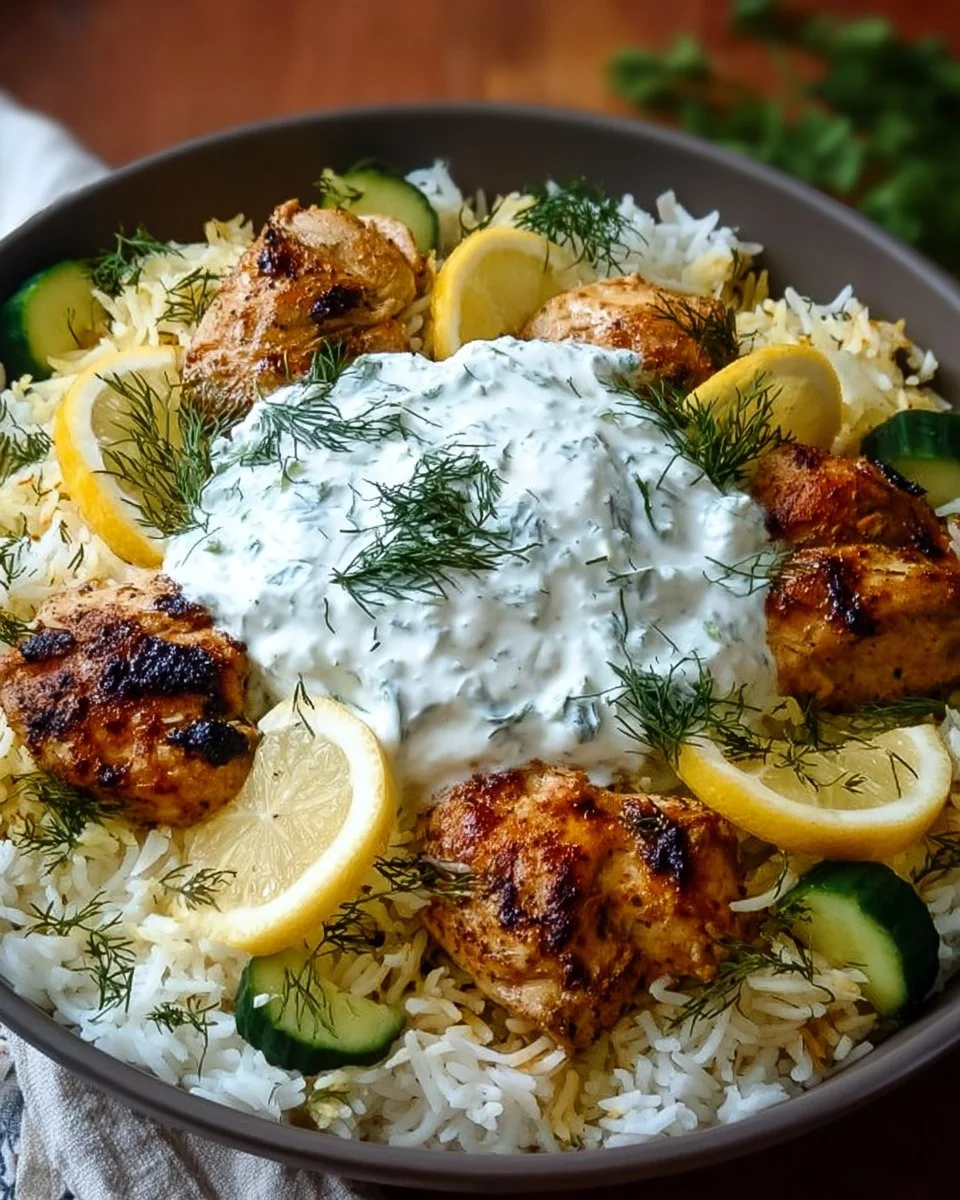 Dump And Bake Chicken Tzatziki Rice for Effortless Flavor