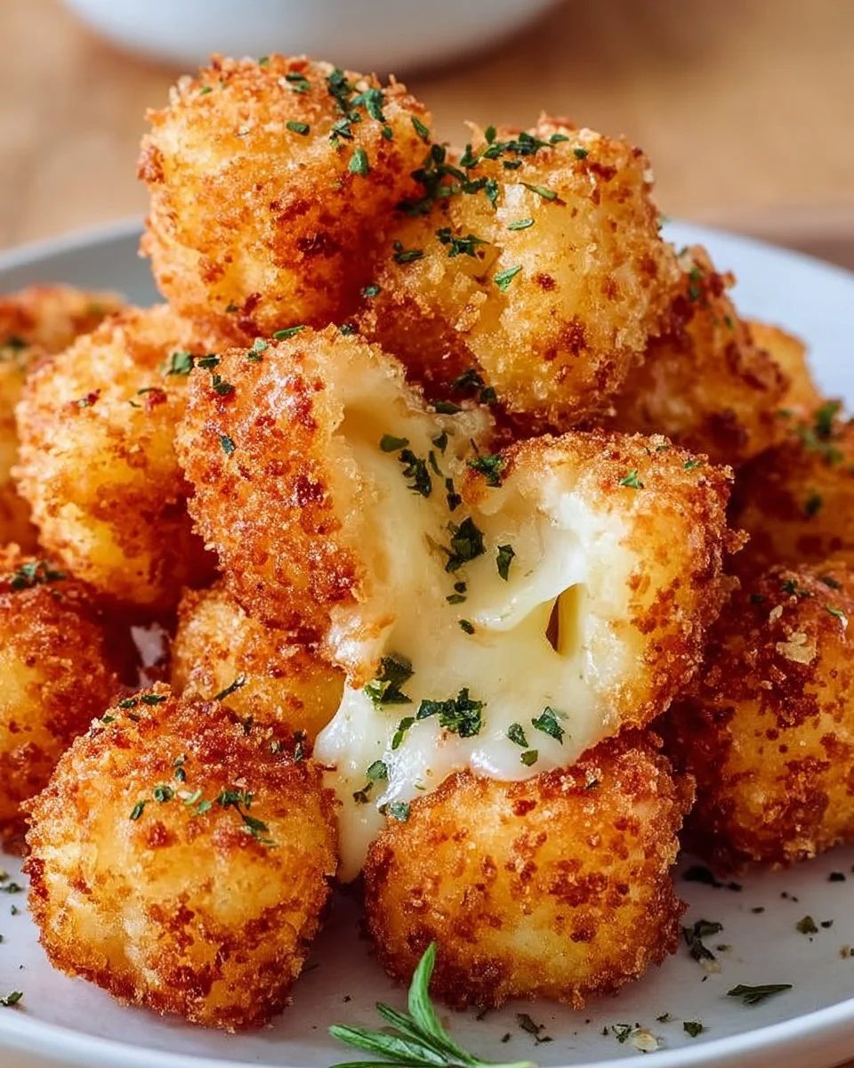 Delicious fried cheese bites served with dipping sauce