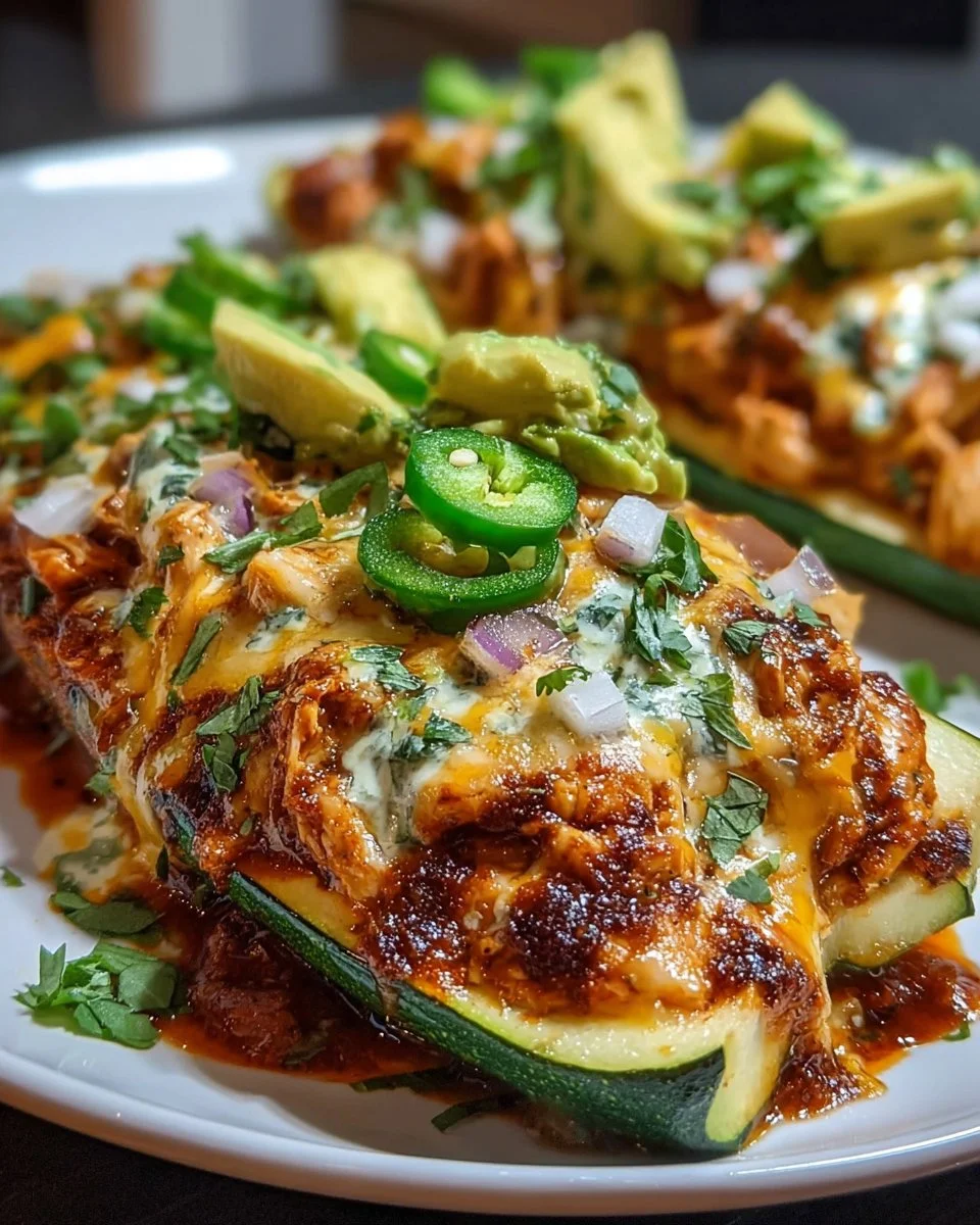 Keto Chicken Enchilada Zucchini