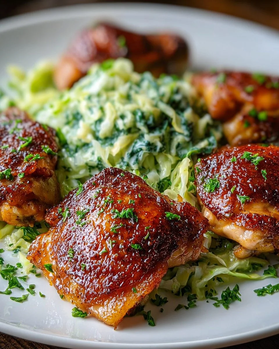 Keto Crispy Chicken Lemon Cabbage