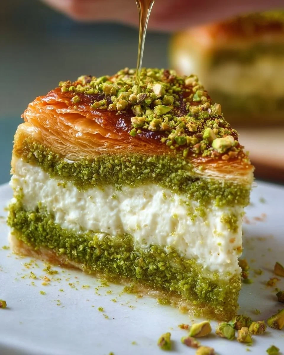 Baklava Pistachio Cheesecake