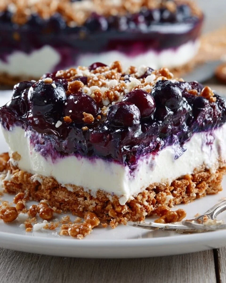 Blueberry Pretzel Salad – The Best No-Bake Summer Dessert (2025)