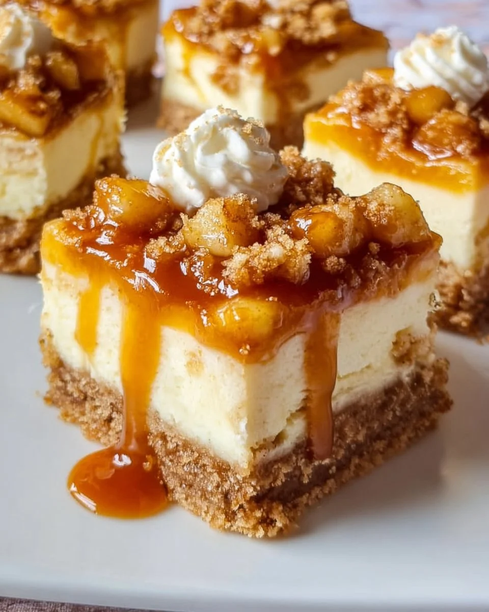 Caramel Apple Cheesecake Bars