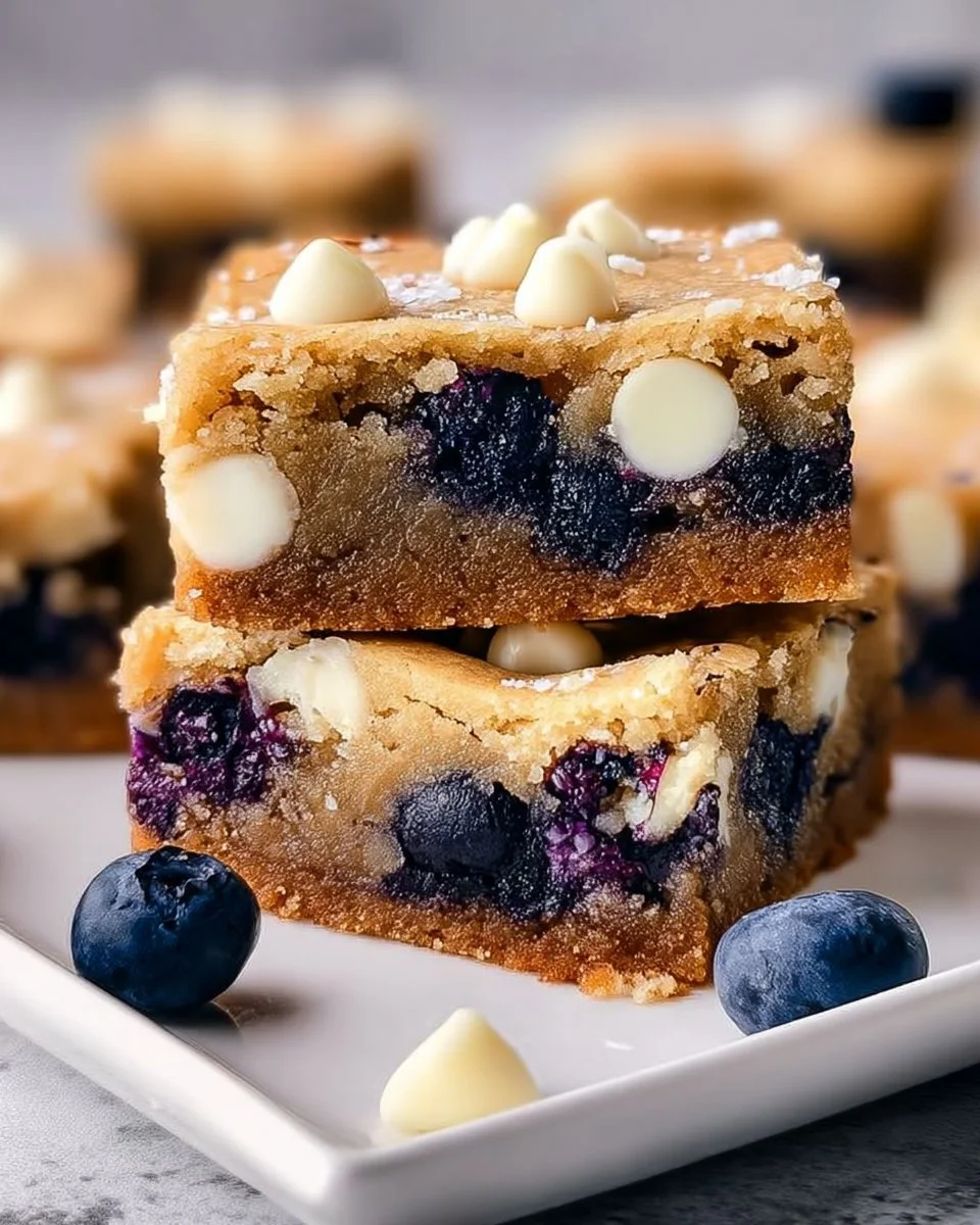 Chewy Blueberry Blondies That Will Brighten Your Day