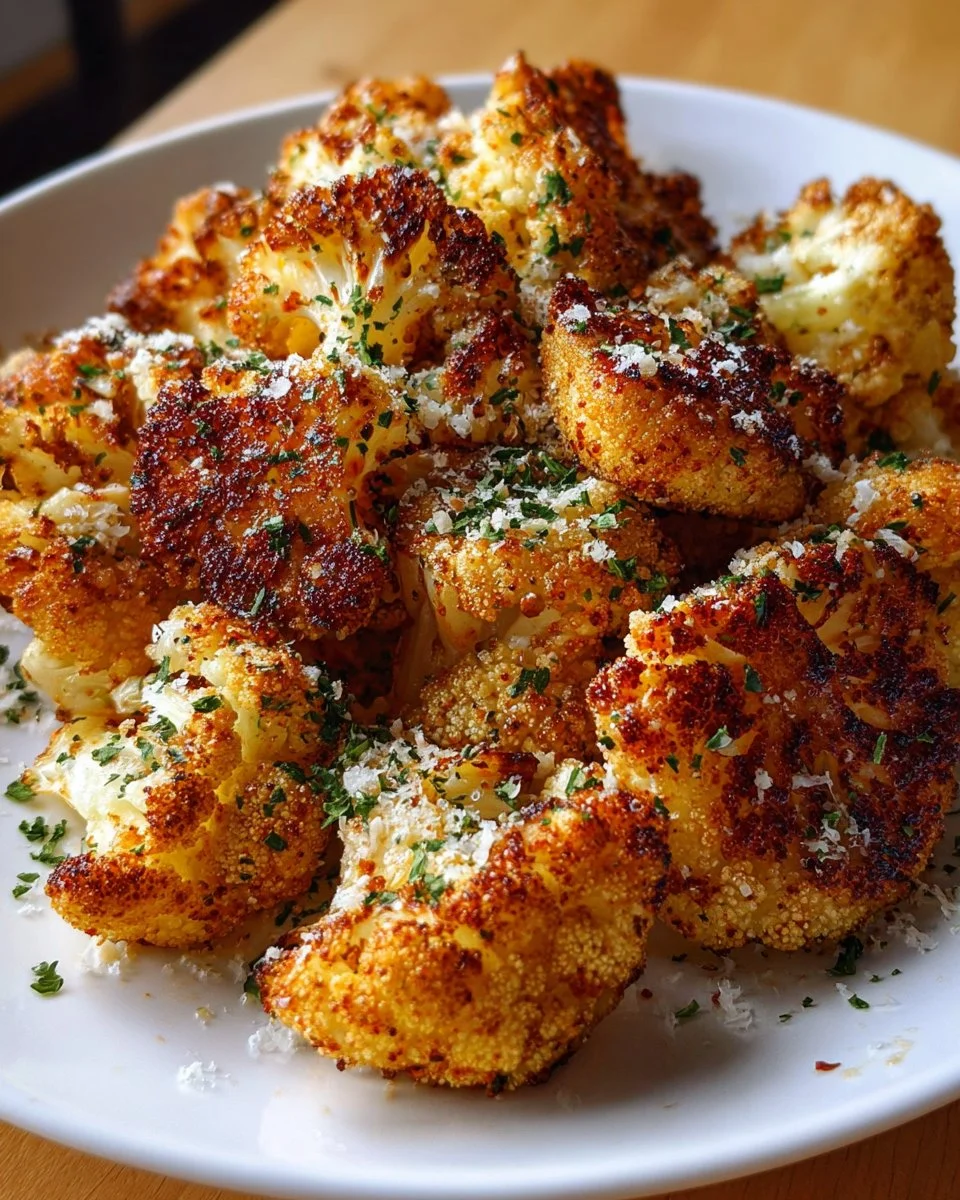 Crispy Roasted Cauliflower Cheddar
