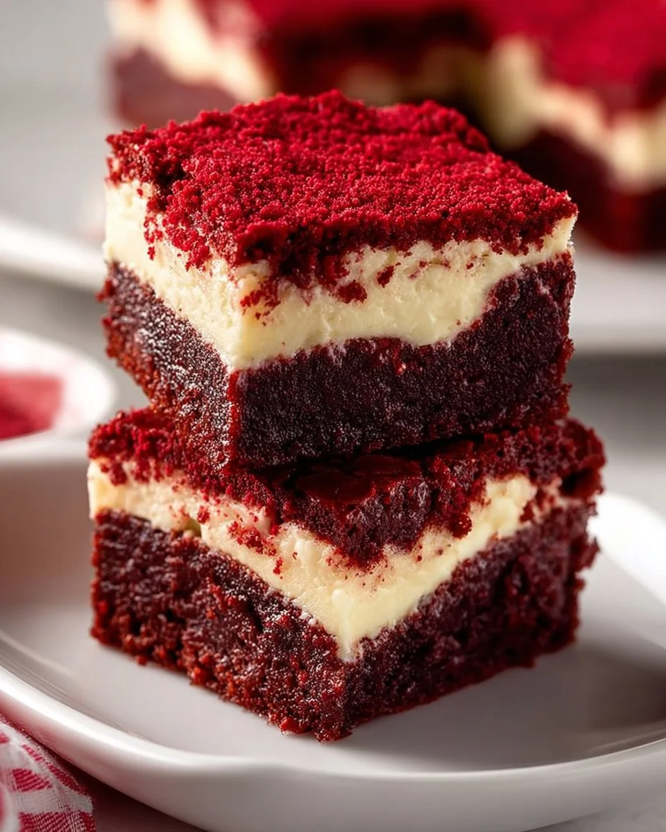 Decadent Red Velvet Brownies
