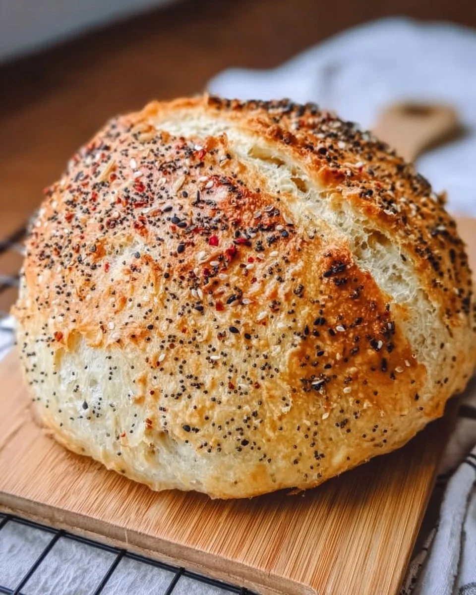 Everything Bagel No-Knead Bread