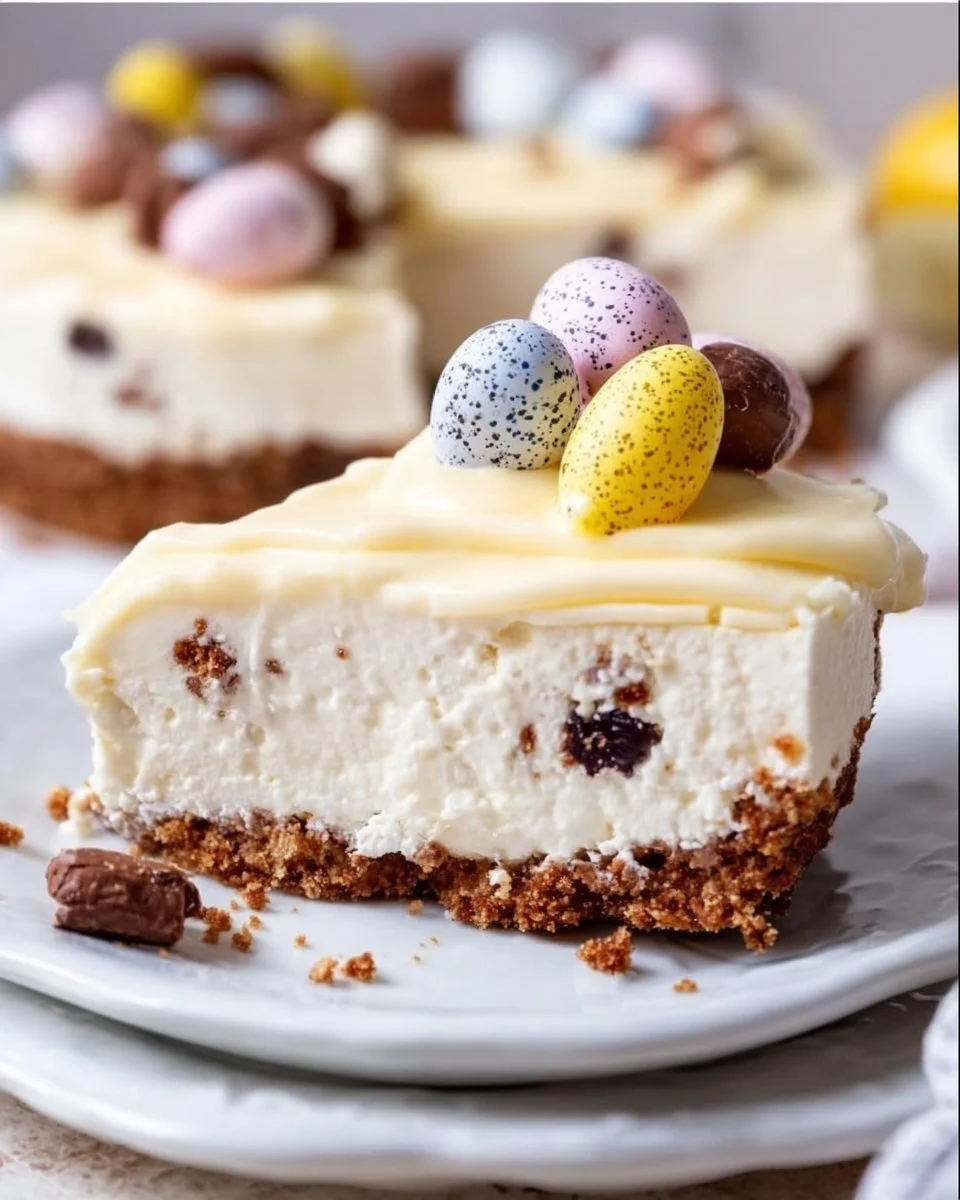 No Bake Easter Cheesecake