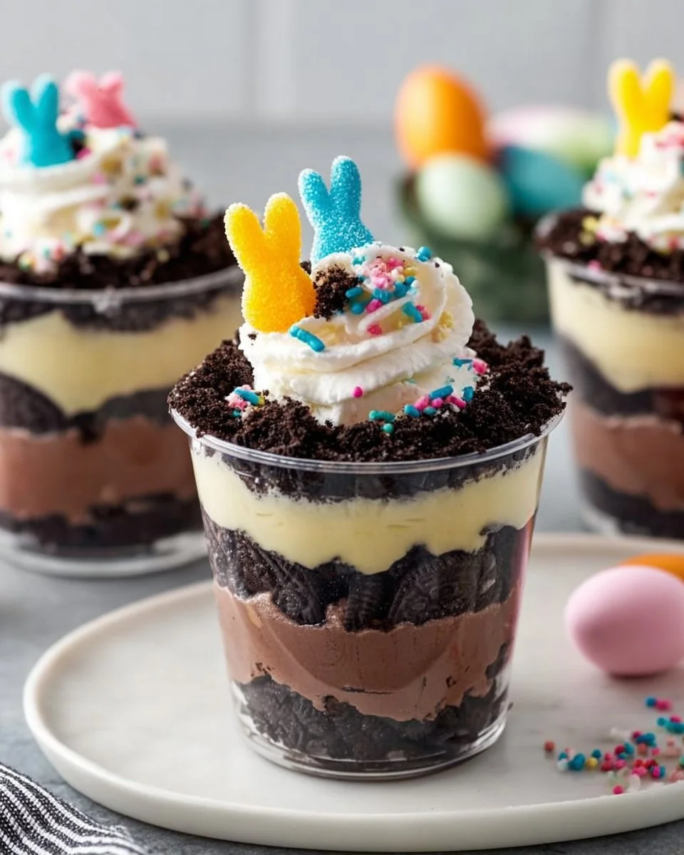 Oreo Easter Dirt Pudding Cups