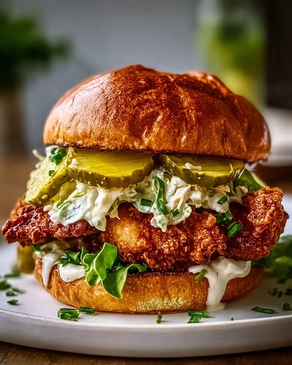 Pickle Brined Fried Chicken Sandwich