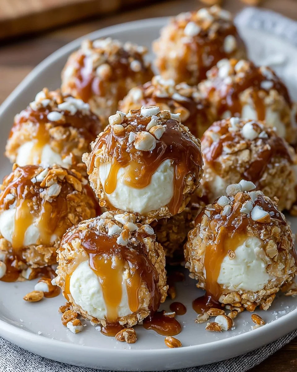 Salted Caramel Pretzel Cheesecake Balls