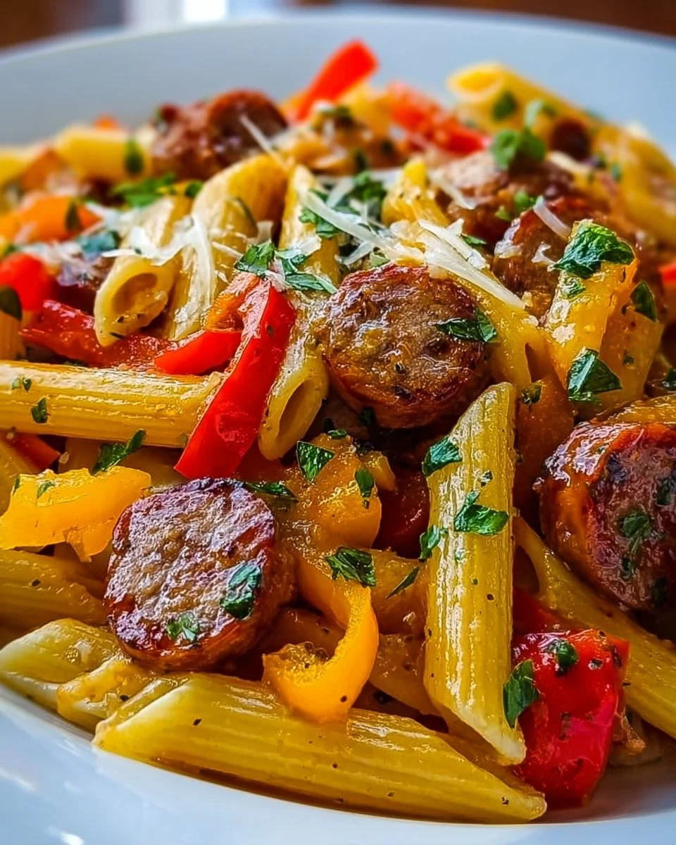 Smoky Sausage and Bell Pepper Pasta
