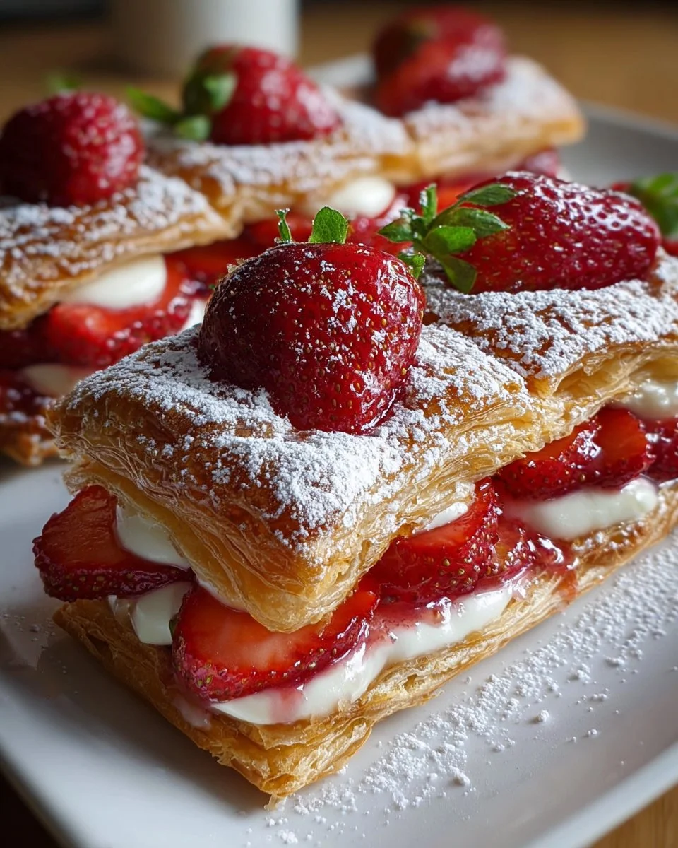 Strawberry Flaky Puff Pastry