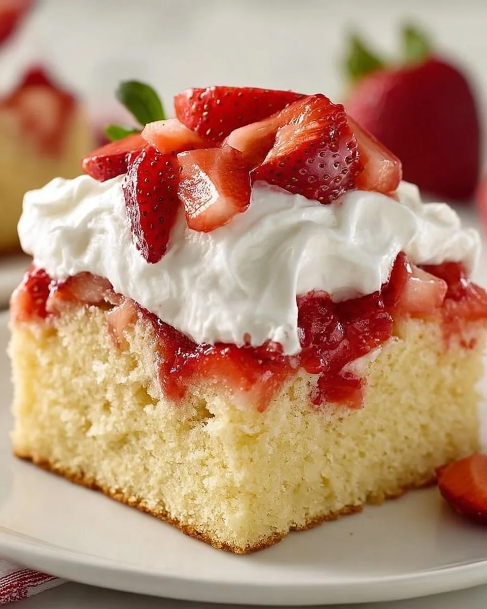 Strawberry Shortcake Sheet Cake